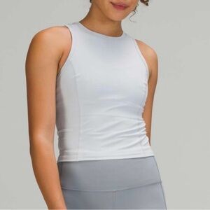 Lululemon Nulux Racerback Cropped Tank  Women’s Xsmall (0/2) Vapor Light Gray